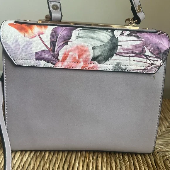Dune Lovely Floral Lavender Handbag With Coin Purse - Picture 7 of 9